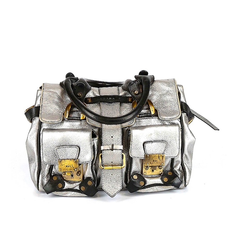 ♣️ BARBARA BUI SILVER LEATHER SATCHEL ♠️